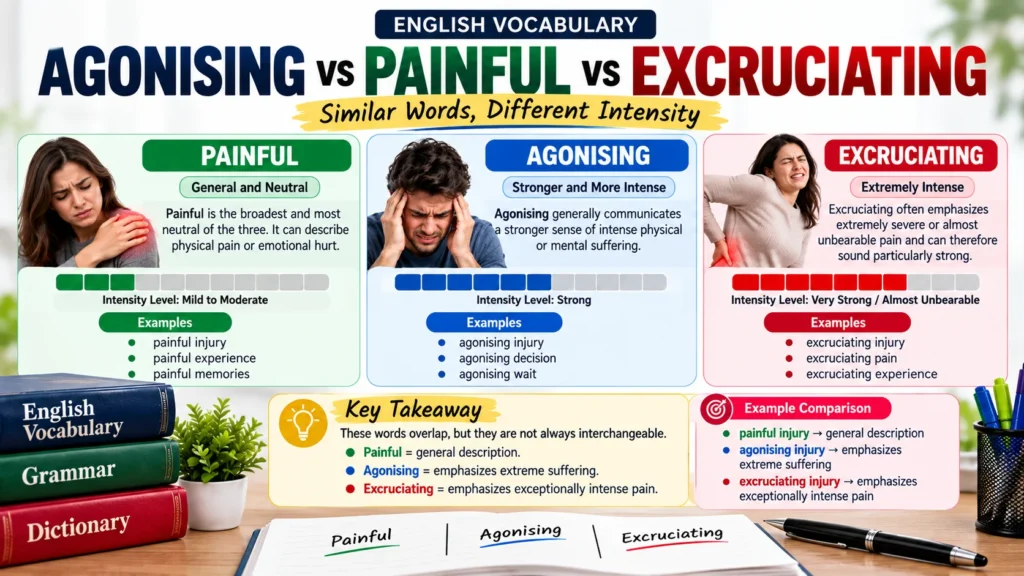 Agonising vs Painful vs Excruciating