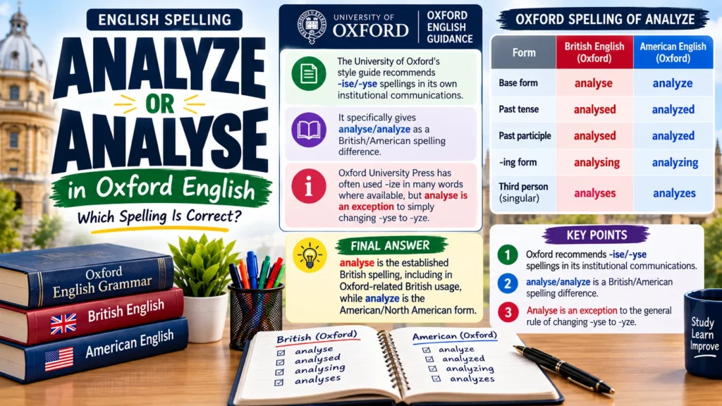 Analyze or Analyse in Oxford English