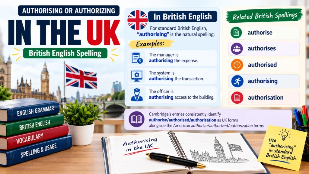 Authorising or Authorizing in the UK