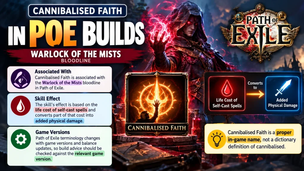 Cannibalised Faith in PoE Builds