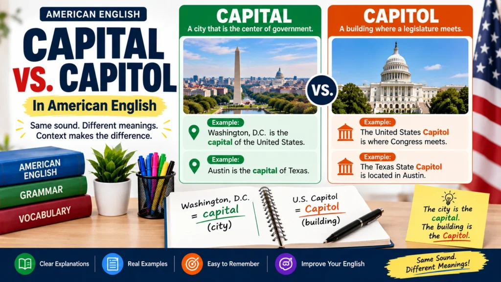 Capital vs. Capitol in American English