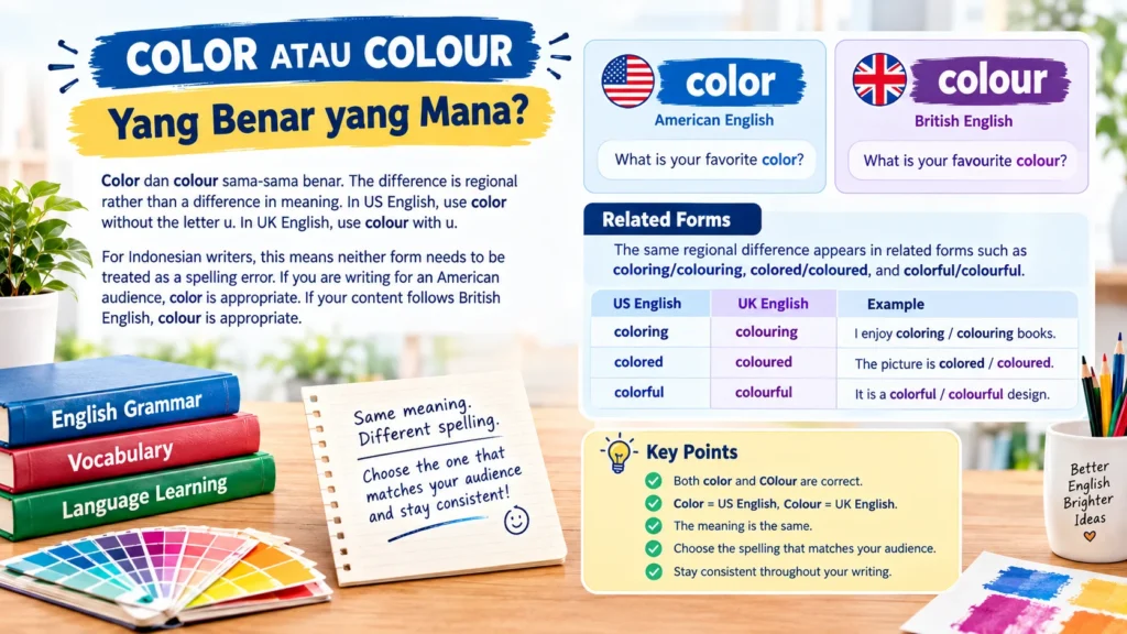 Color atau Colour: Yang Benar yang Mana?