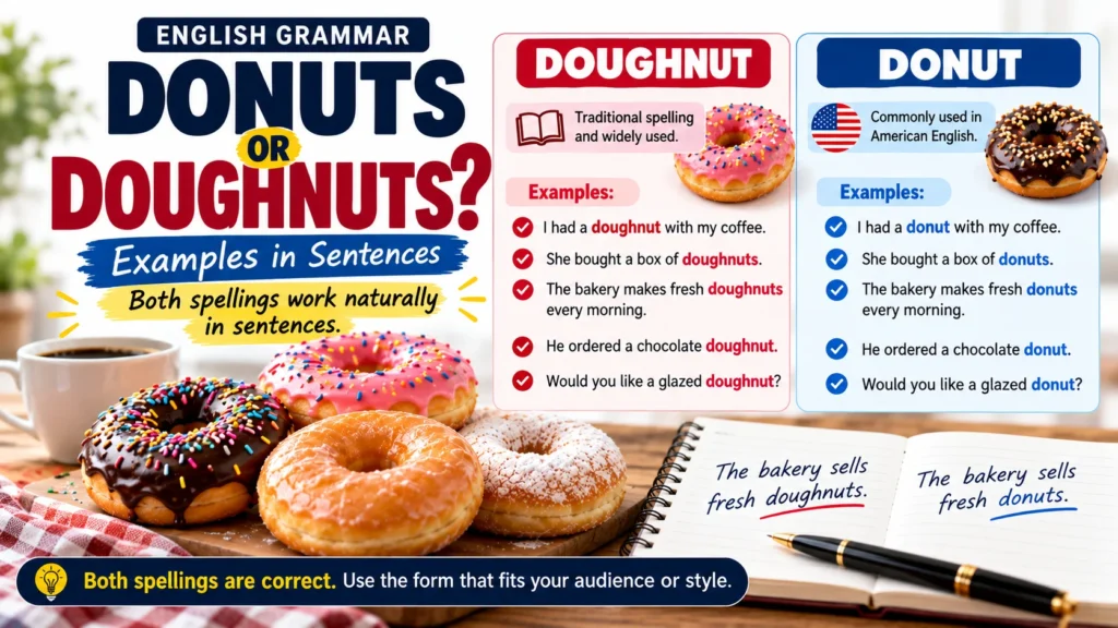 Donuts or Doughnuts: Examples in Sentences