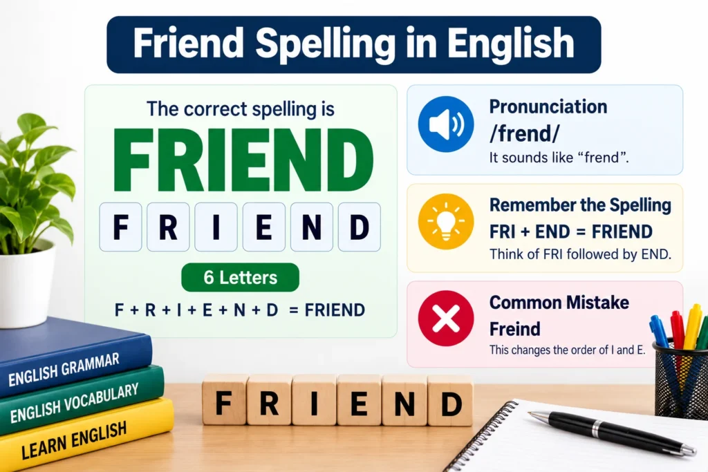Friend Spelling in English