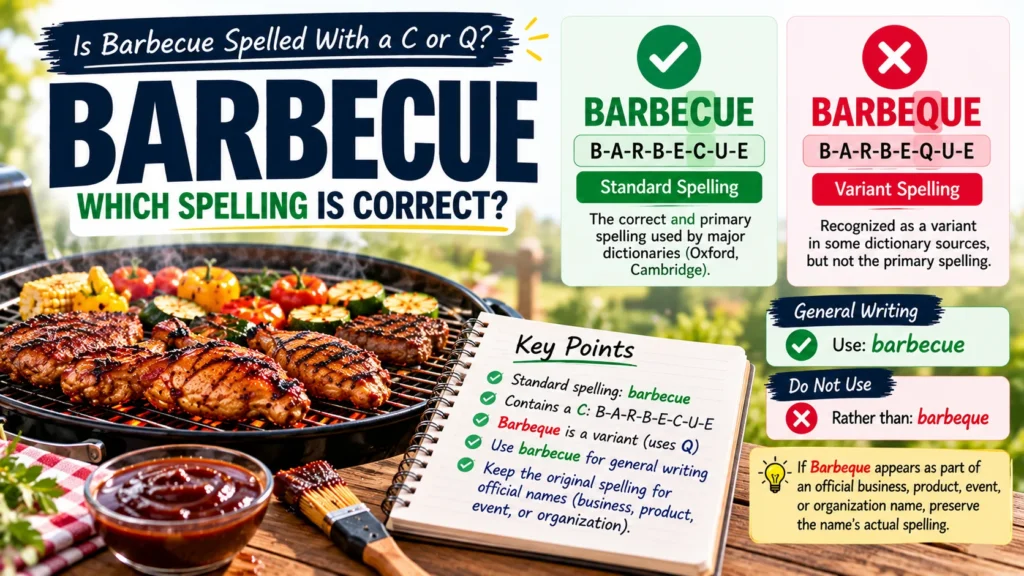 Is Barbecue Spelled With a C or Q?