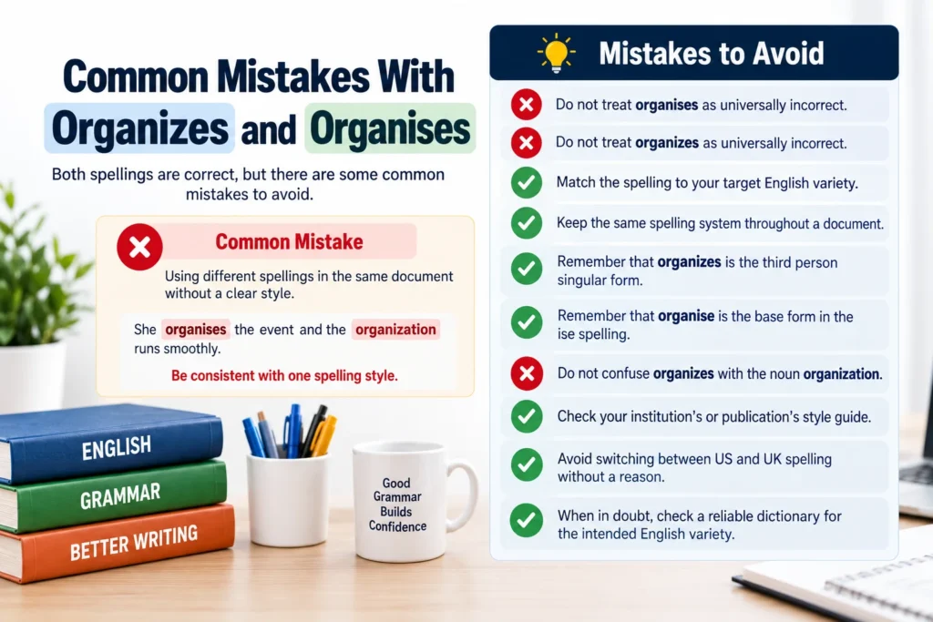 Is Organizes or Organises Correct?