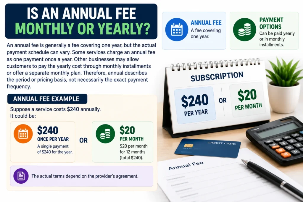 Is an Annual Fee Monthly or Yearly?