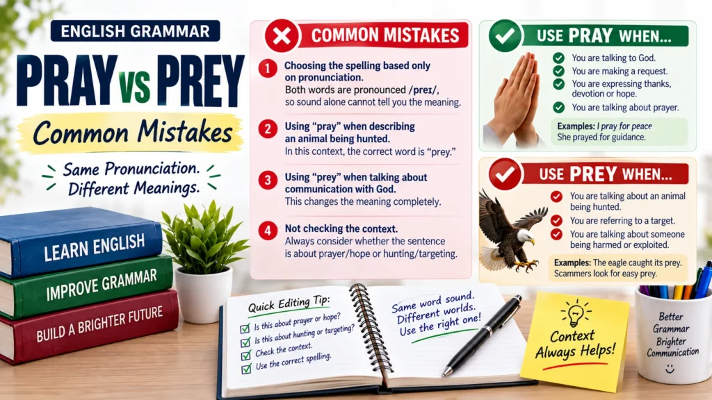 Pray vs Prey | Common Mistakes
