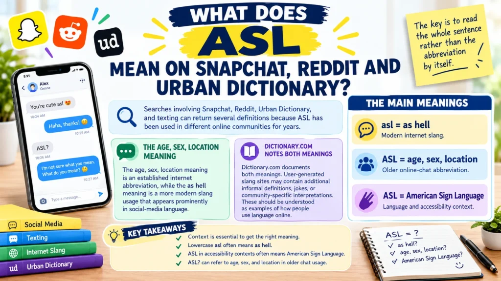 What Does ASL Mean on Snapchat Reddit and Urban Dictionary?