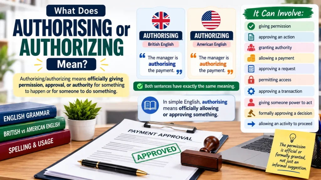 What Does Authorising or Authorizing Mean?