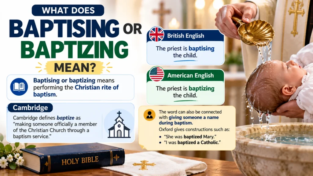 What Does Baptising or Baptizing Mean?