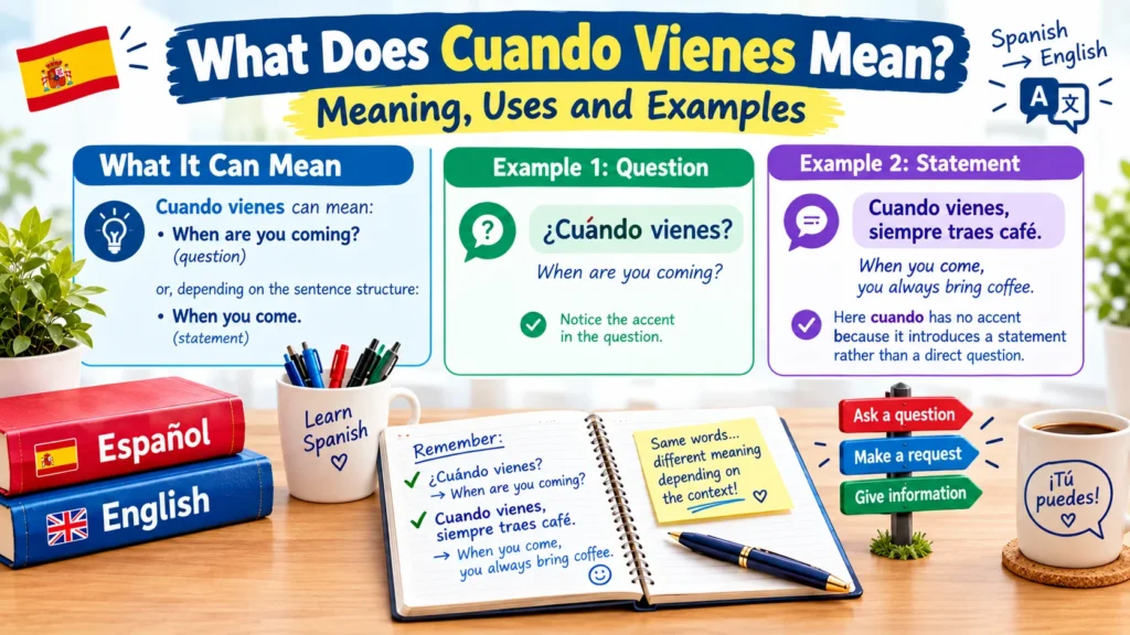What Does Cuando Vienes Mean?