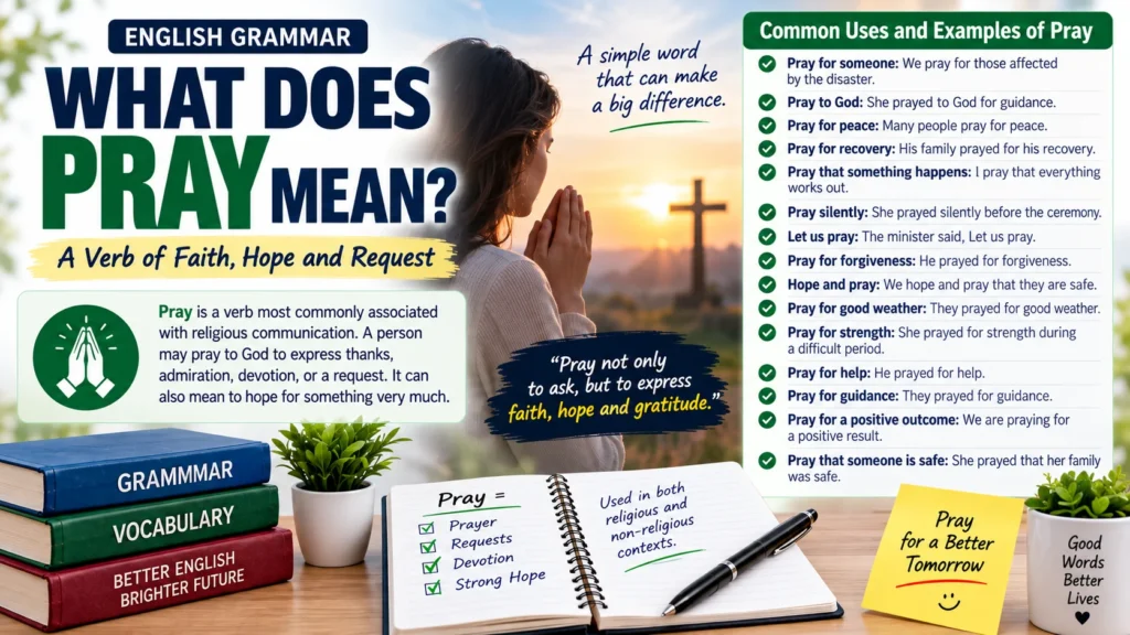 What Does Pray Mean?