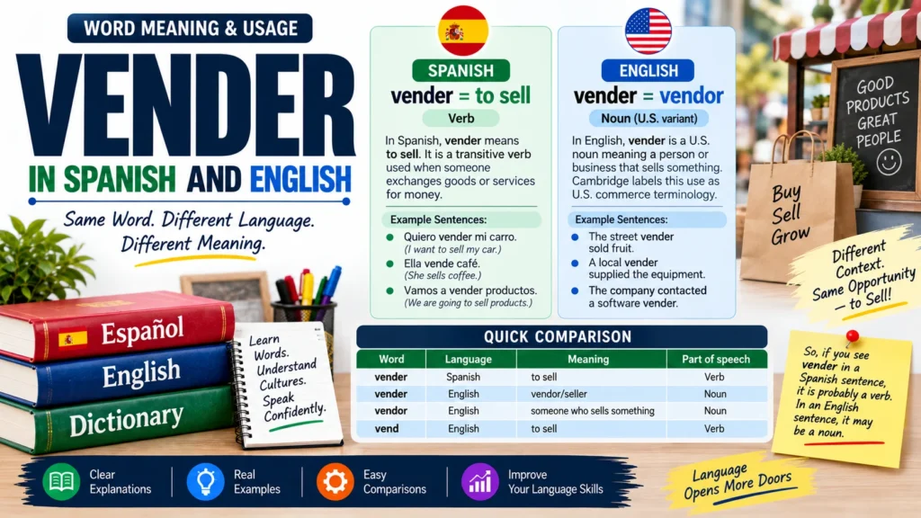What Does Vender Mean?