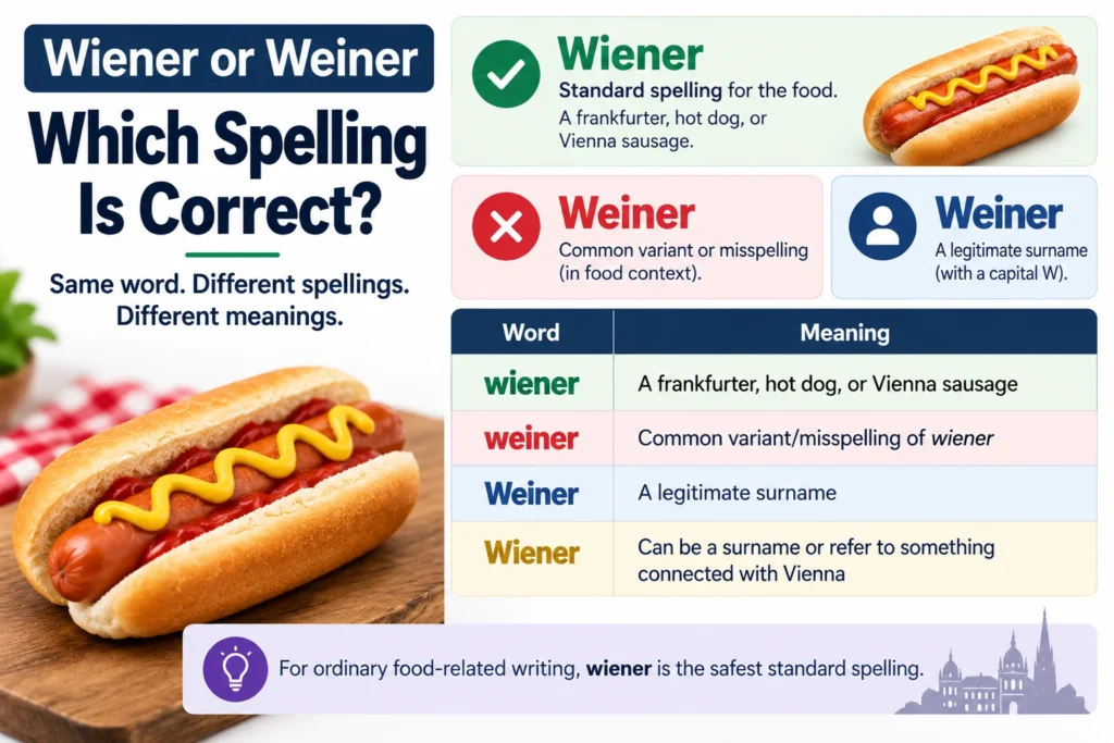 Wiener or Weiner | Which Spelling Is Correct?