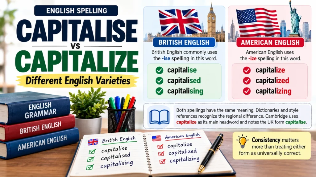 Capitalise vs Capitalize in Different English Varieties