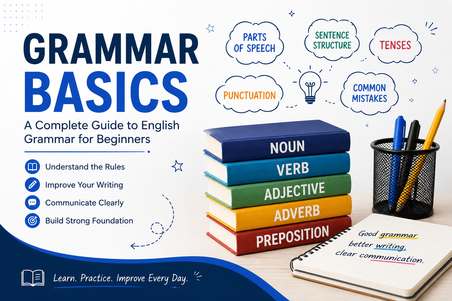 Grammar Basics: A Complete Guide to English Grammar for Beginners