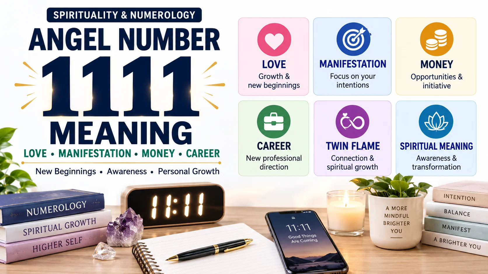 1111 Angel Number Meaning | Love, Manifestation, Money, Career & Twin Flame