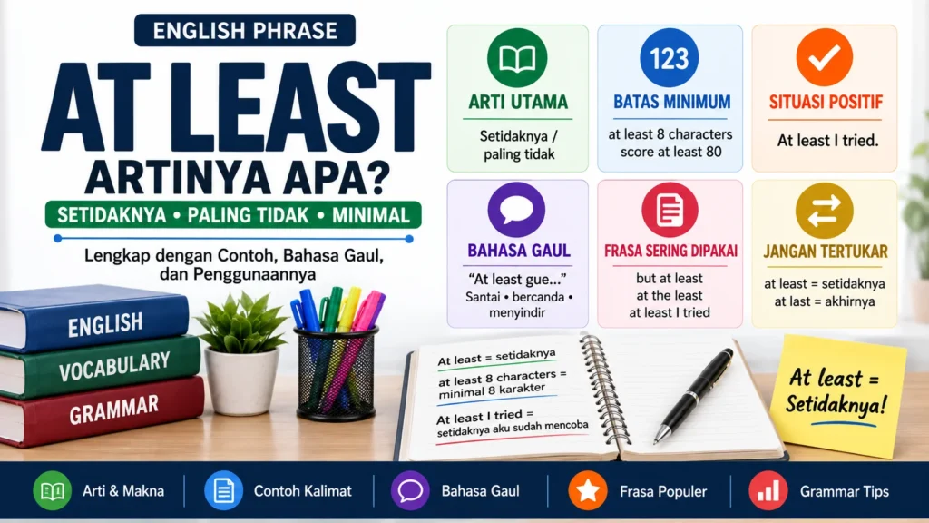 At Least Artinya Apa Arti, Contoh, Bahasa Gaul, dan Penggunaannya
