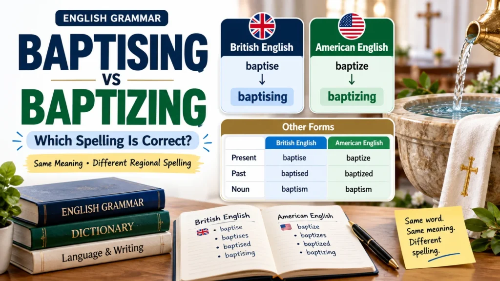Baptising or Baptizing Which Spelling Is Correct