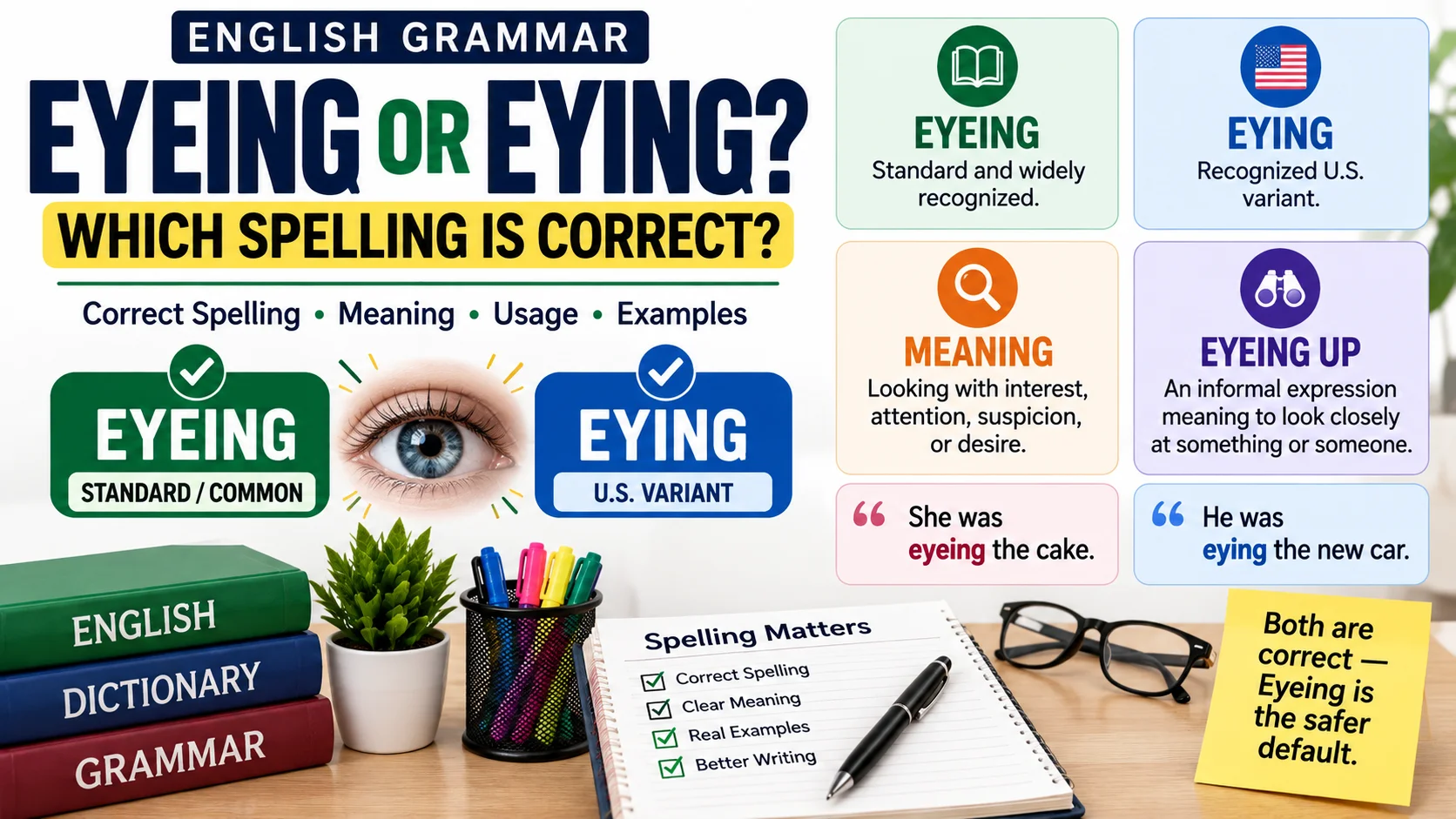 Eyeing or Eying | Which Spelling Is Correct?