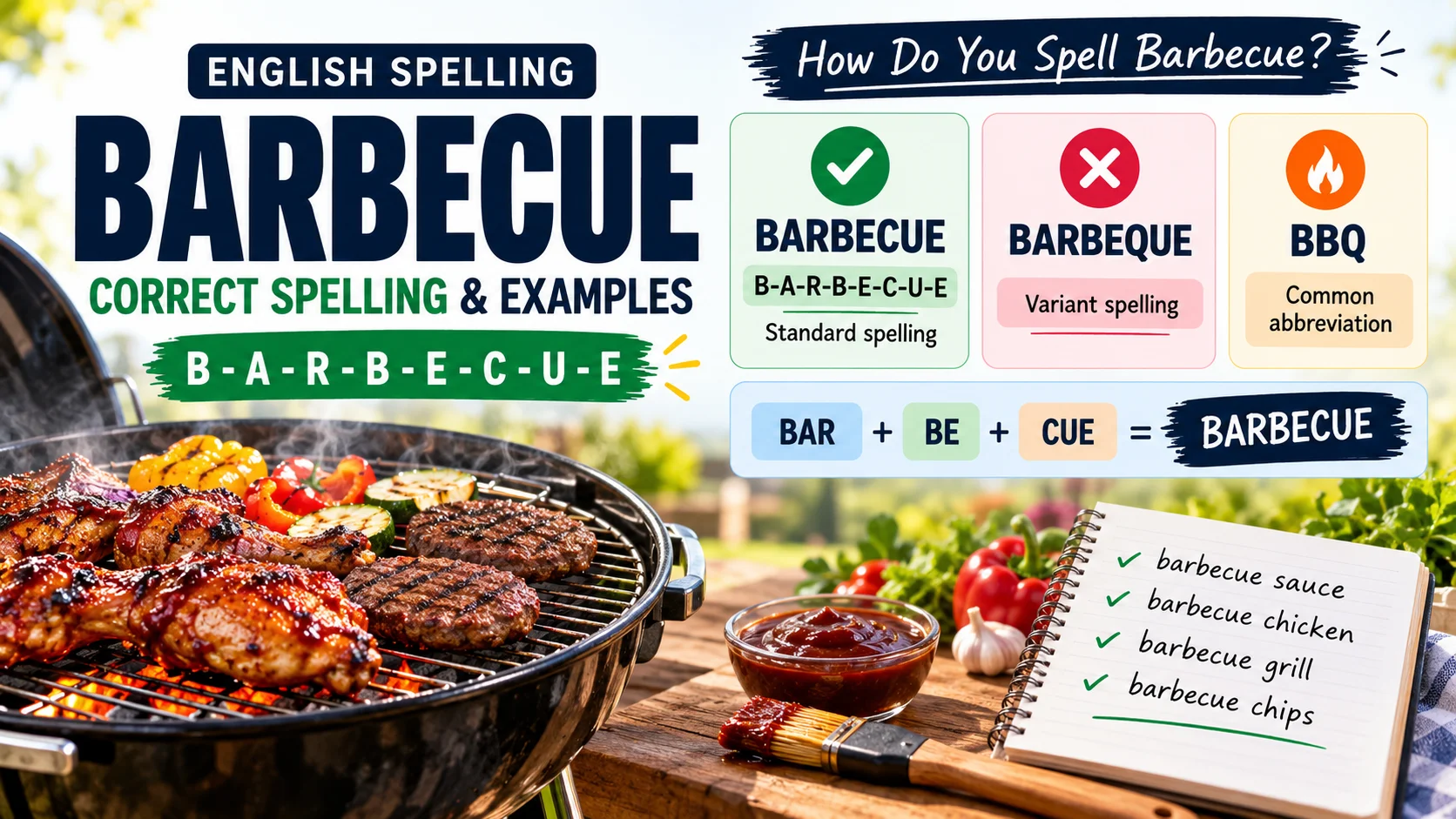 How Do You Spell Barbecue? Correct Spelling, Meaning & Examples