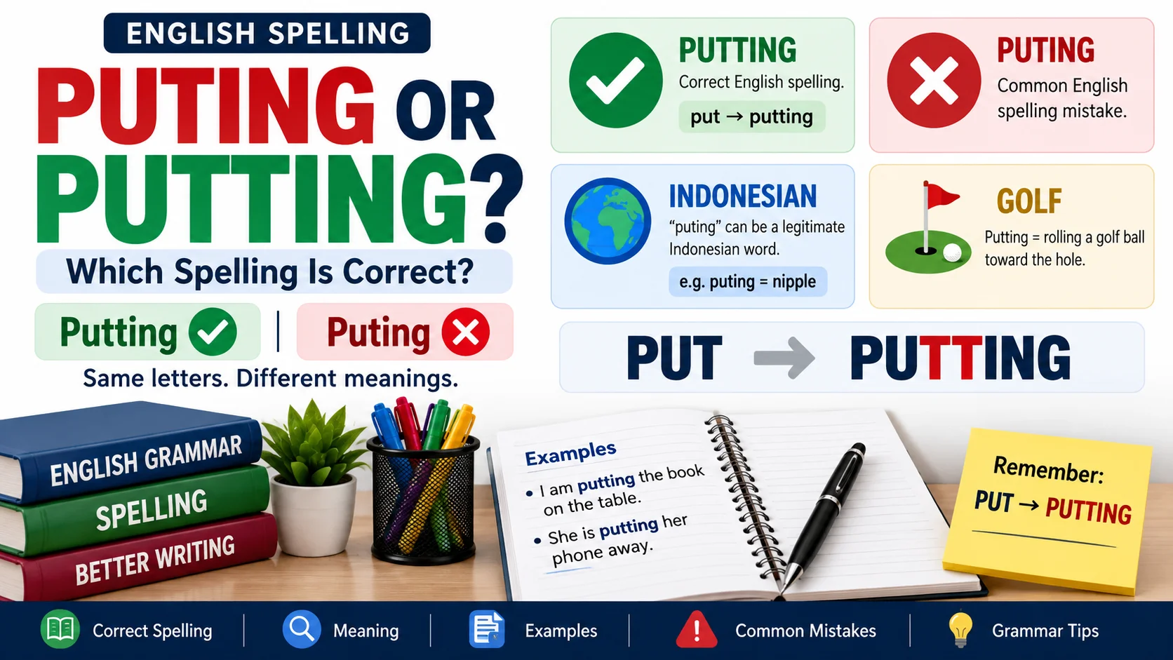 Puting or Putting | Which Spelling Is Correct?