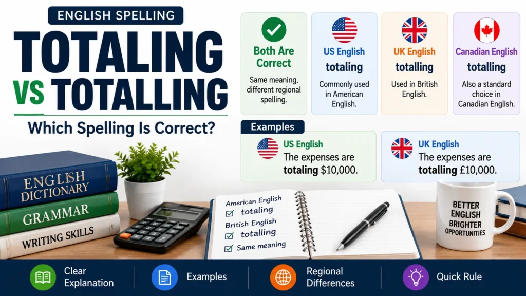 Totaling vs Totalling Which Spelling Is Correct