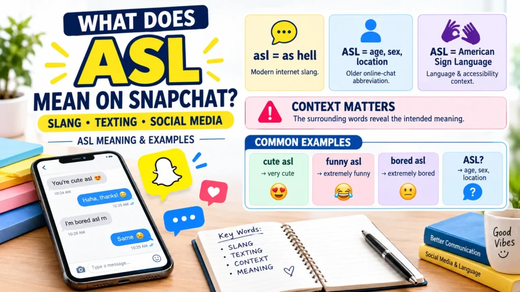 What Does ASL Mean on Snapchat Slang, Texting & Examples