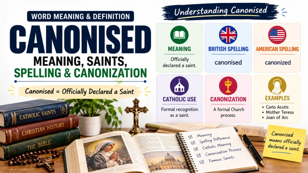 Canonised Meaning, Definition, Spelling, Saints & Canonization