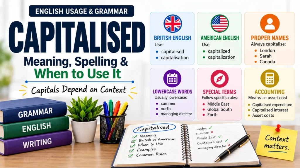 Capitalised Meaning, Capitalised vs Capitalized, and When to Use It