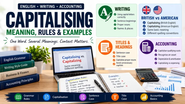 Capitalising Meaning, Rules, Capitalising Titles, Words, and Costs